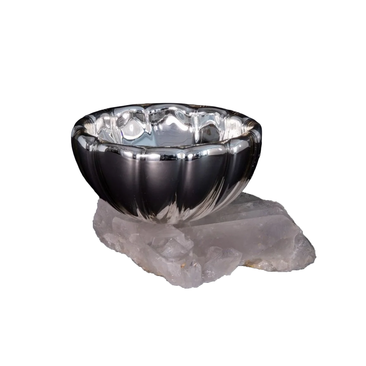Optic Mirror Bowl on Crystal Base