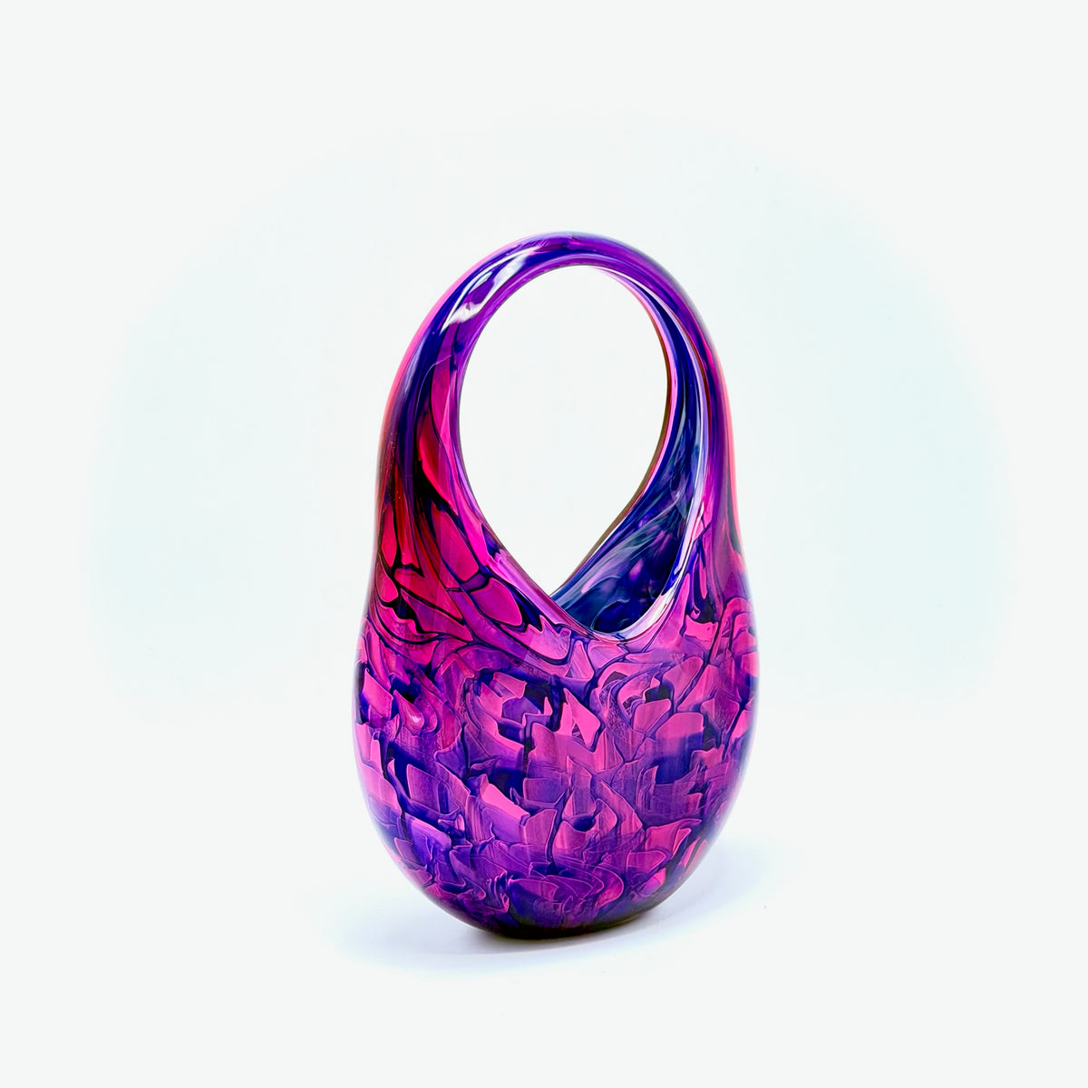 Blue Murrini with Ruby Overlay