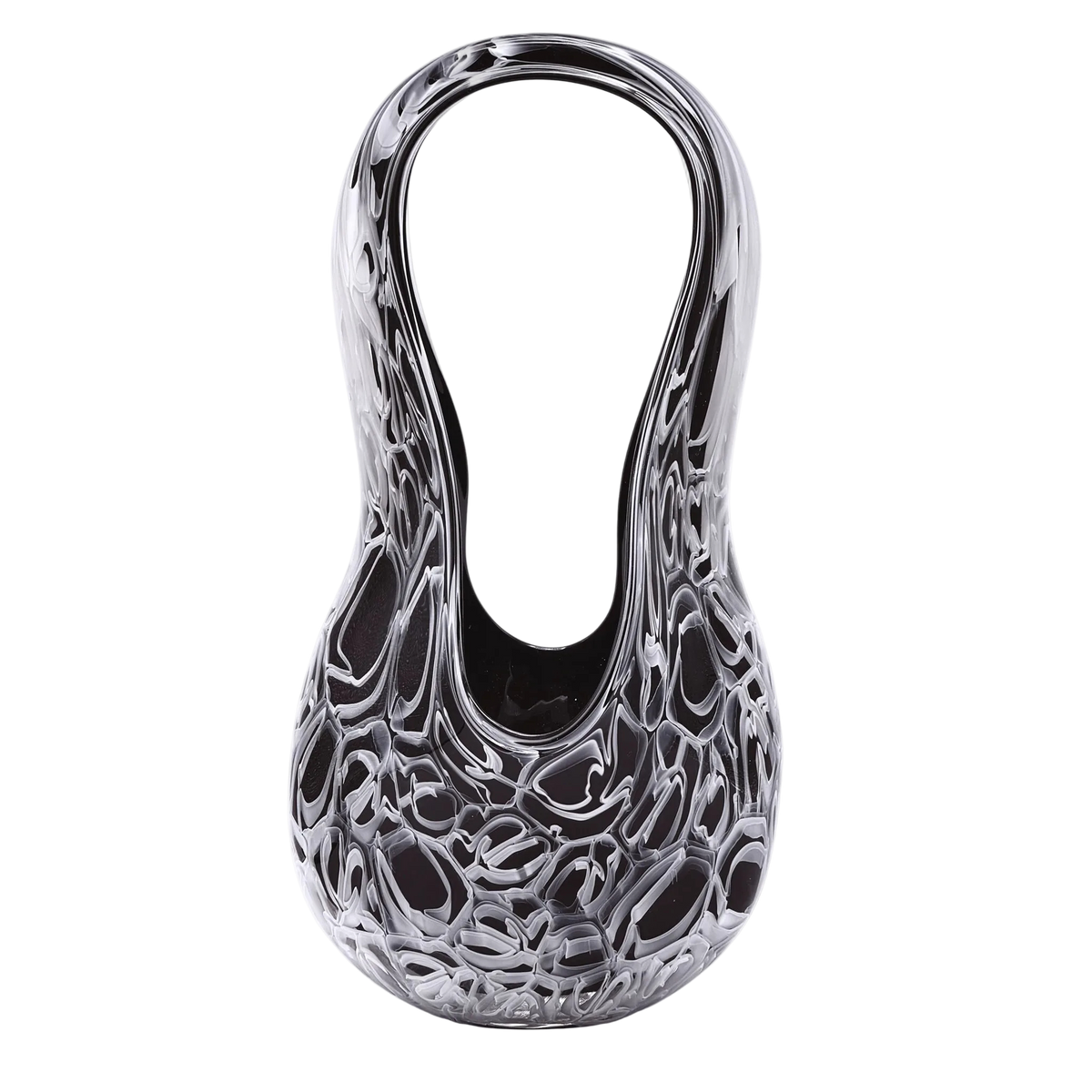 Black and White Murrini Peanut
