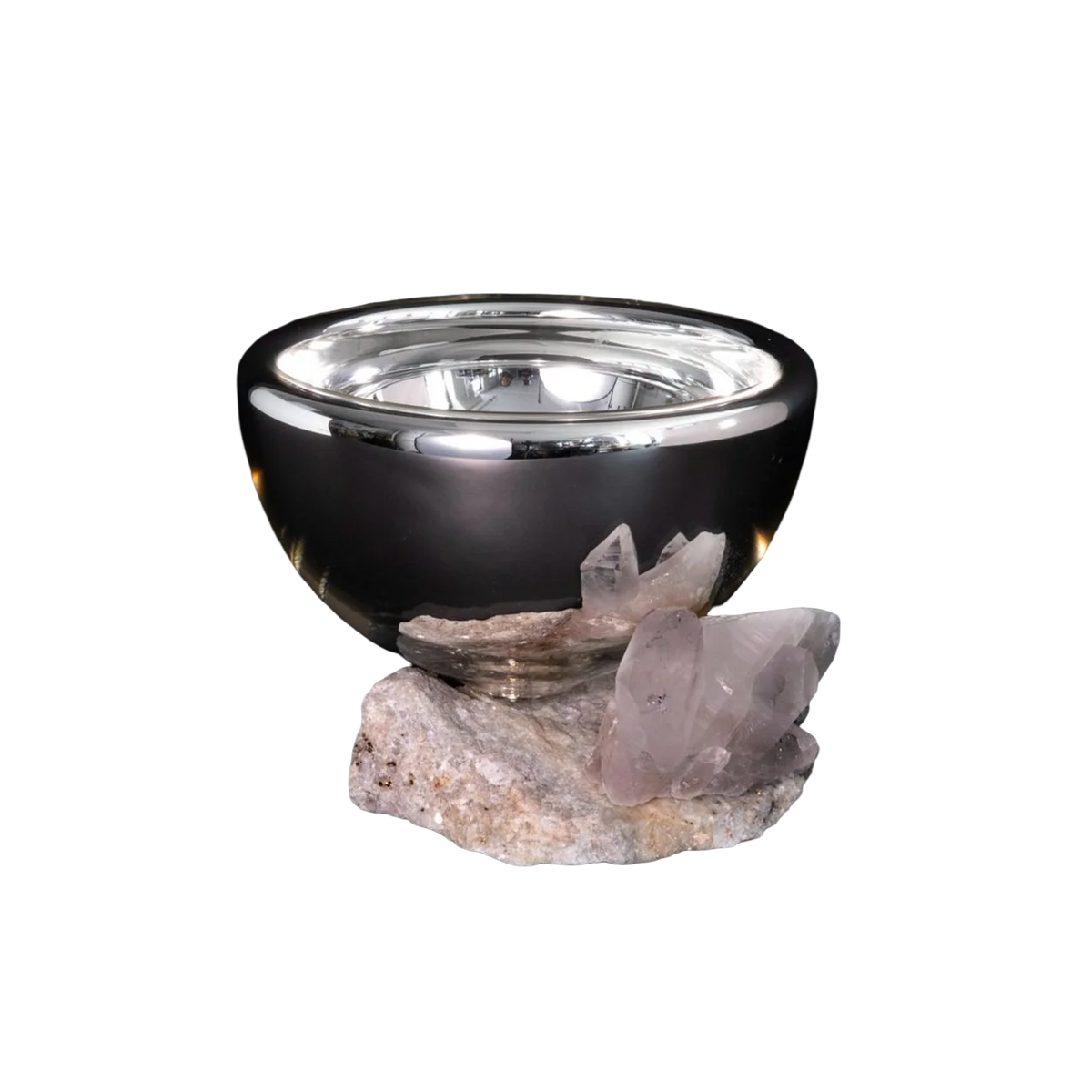 Mirror Bowl on Crystal Quartz